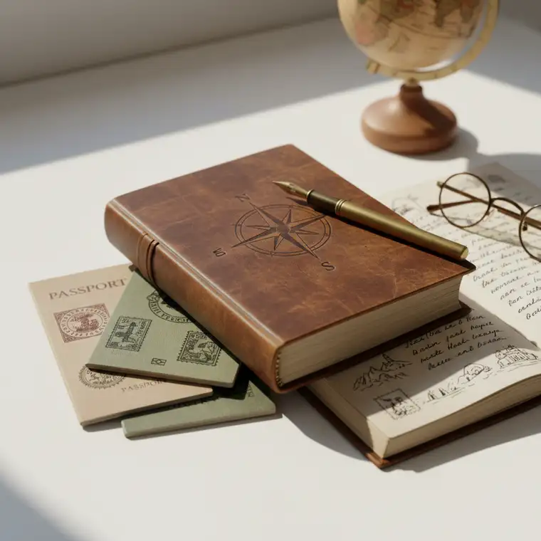 Podróżnik z plecakiem stojący w obcym mieście, symbolicznie ilustrujący rozwój osobisty w podróży i poza strefą komfortu