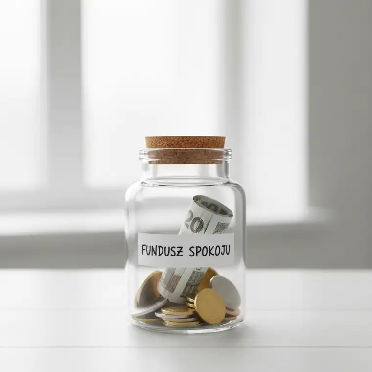 Osoba planująca budżet na 3‑miesięczną przerwę od pracy z powodu wypalenia, notatki i kalkulator na biurku