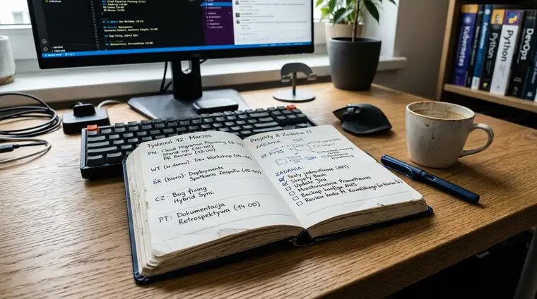 Ile stron powinien mieć planner dla specjalisty IT pracującego hybrydowo